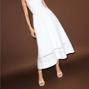 Reformation White Linen Dress